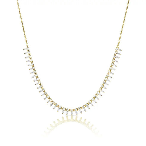 Dangle Link Diamond Necklace 1.3ctw - 1